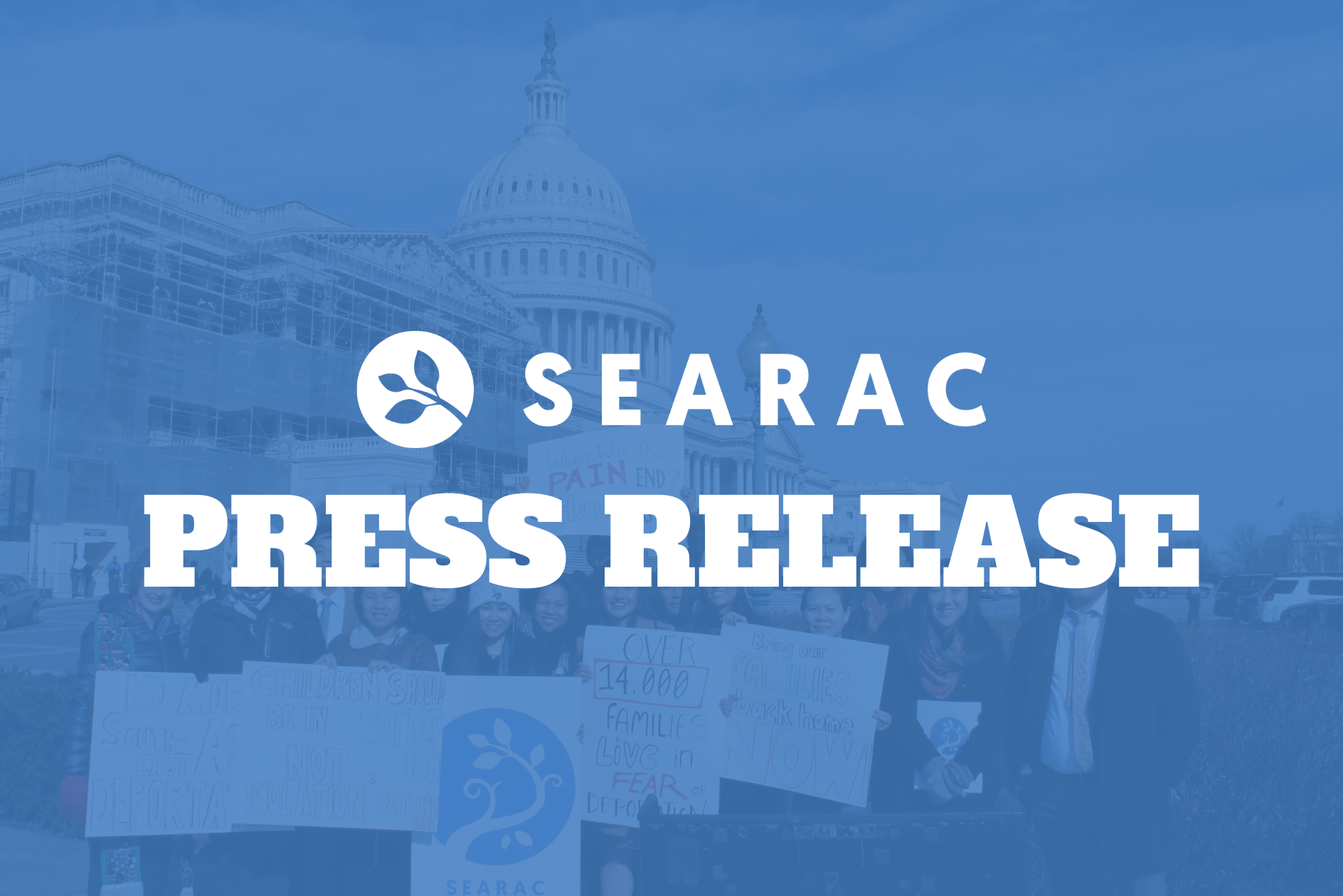 SEARAC Press Release: Image of SEARAC community with Capitol building in the background