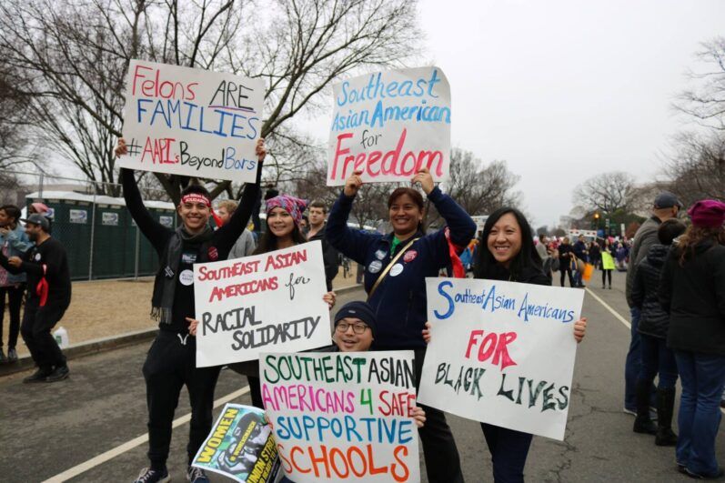 Southeast Asian Americans in solidarity for black lives.