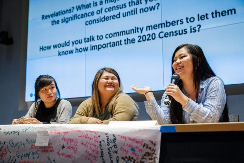 Three women panelists.