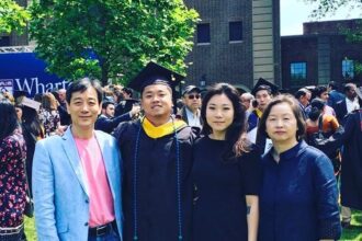 A family at a graduation