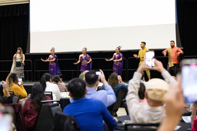 Vicki Kham and dancers from FIRM performing Salavan.