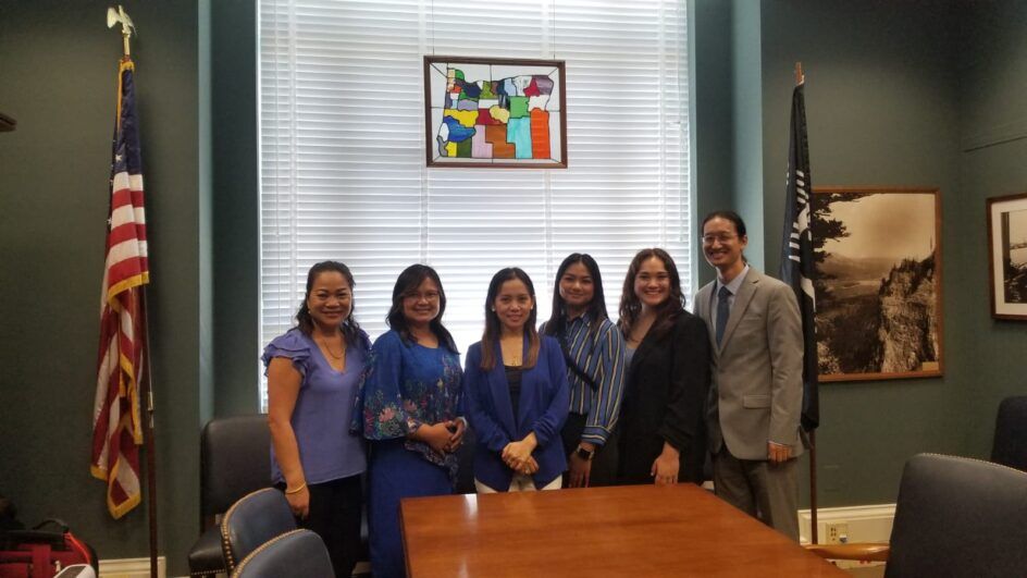 Alexis and her health track group after their legislative meeting.