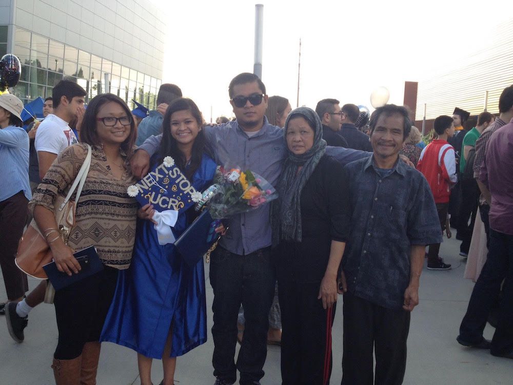 Hatefas and her family at her graduation.