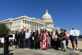 Community members from SEARAC and SEAFN gathered at Capitol Hill.