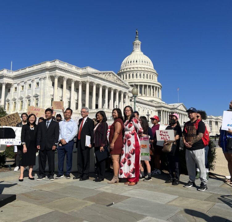 Community members from SEARAC and SEAFN gathered at Capitol Hill.