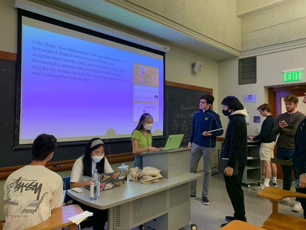 Students in a classroom.