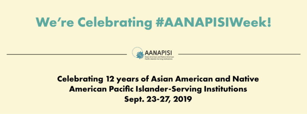 Celebrating AANAPISI week banner