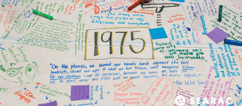 Writings on a poster with 