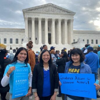 SEARAC staff at a rally at the Supreme Court.