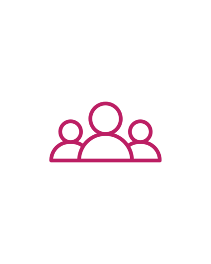 icon representing three people