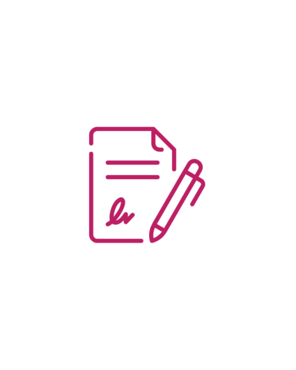 icon with paper and pen